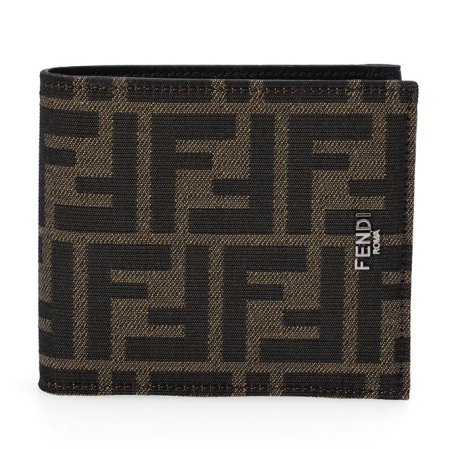 フェンディ／FENDI FFジャカード 財布 FFロゴ・二つ折り財布・コンパクトウォレット ・紙幣入れ(ブラウン) 7M0169 ALWK F0L3T／BROWN[返品OK]_2