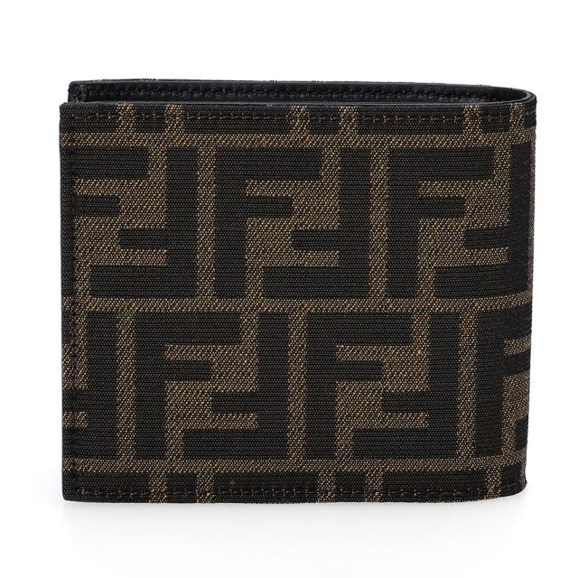 フェンディ／FENDI FFジャカード 財布 FFロゴ・二つ折り財布・コンパクトウォレット ・紙幣入れ(ブラウン) 7M0169 ALWK F0L3T／BROWN[返品OK]_4