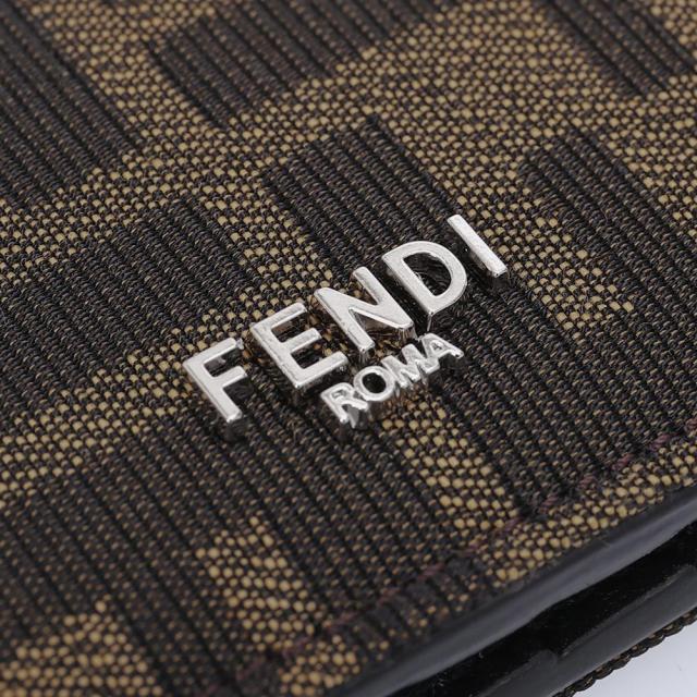 フェンディ／FENDI FFジャカード 財布 FFロゴ・二つ折り財布・コンパクトウォレット ・紙幣入れ(ブラウン) 7M0169 ALWK F0L3T／BROWN[返品OK]_7