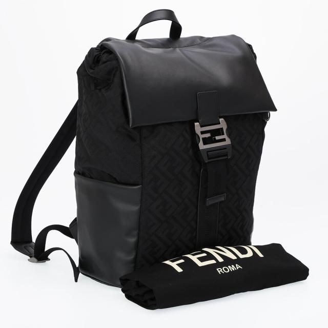 フェンディ／FENDI フェンディフラックス バックパック FFナイロン×レザー デイパック・リュックサック(ブラック) 7VZ090 AVC6 F0SAJ／BLACK[返品OK]_10