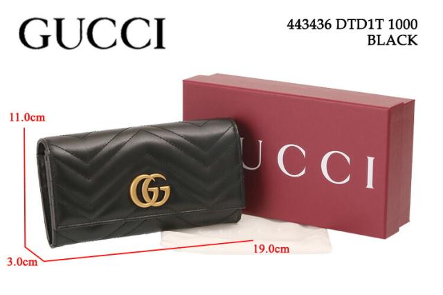 グッチ GUCCI GGマーモント キルティングレザー コンチネンタルウォレット 2つ折り長財布 443436 DTD1T 1000[並行輸入/海外正規品/返品可]★クーポン5%OFF_1