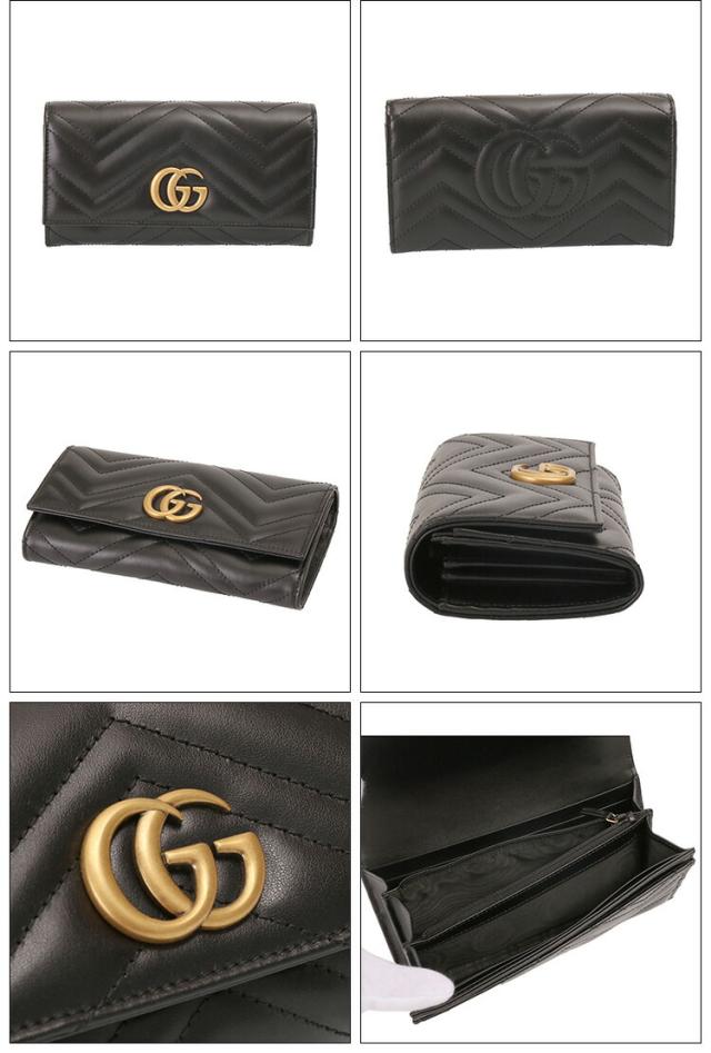 グッチ GUCCI GGマーモント キルティングレザー コンチネンタル