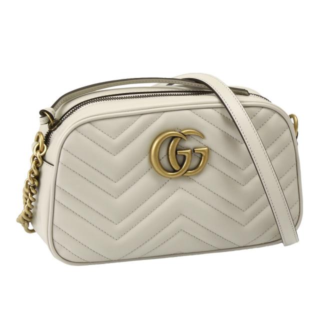 【クーポン5%OFF】グッチ／GUCCI GGマーモント スモール ショルダーバッグ 斜め掛けショルダーバッグ(ライトグレー) 447632 AABZB 1712／LIGHT GRAY[返品無料]