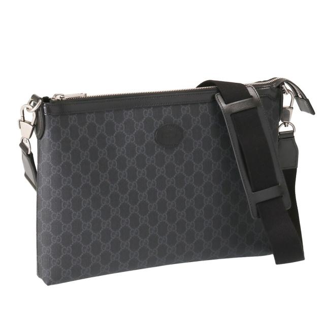 【クーポン5%OFF】グッチ／GUCCI インターロッキングG付き GG ラージ クロスボディバッグGGスプリーム キャンバス・斜め掛けショルダーバッグ・クラッチバッグ (ブラック) 792084 92THN 1000／BLACK[返品無料]