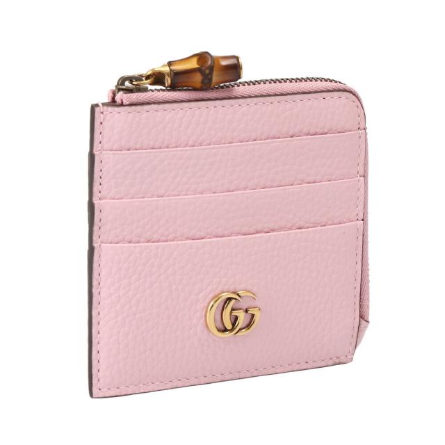 【クーポン5%OFF】グッチ／GUCCI ダブルG・ミニウォレット・カードケース・ 財布・ケース・バンブー付き (ピンク) 739497 AABXM 5823／PINK[返品無料]