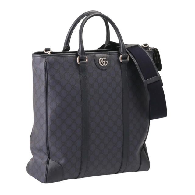 【クーポン5%OFF】グッチ／GUCCI  GGスプリーム キャンバス×レザー 2WAY トート＆ショルダーバッグ (ブルー) 763316 FACJY 8441／BLUE[返品OK]