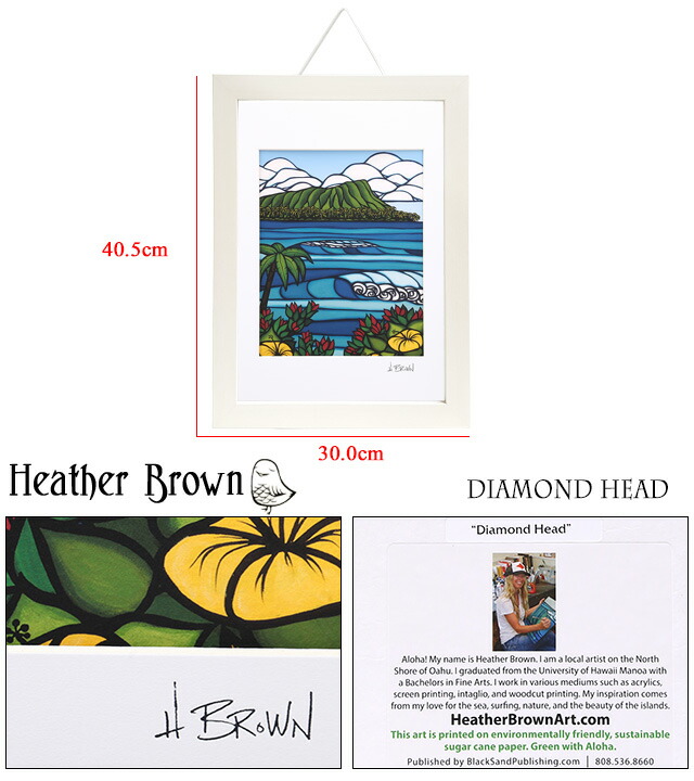 ヘザーブラウン HEATHER BROWN DIAMOND HEAD アートプリント 絵画