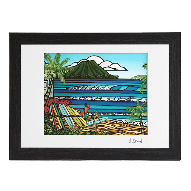 ヘザーブラウン／HEATHER BROWN ART PRINT W35.6×H28.0cm・WAIKIKI