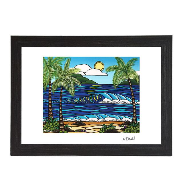 ヤスヘザーブラウン① M無塗装パイン6 ヘザーブラウン／HEATHER BROWN ART PRINT W35.6×H28.0cm・SUMMER SUN