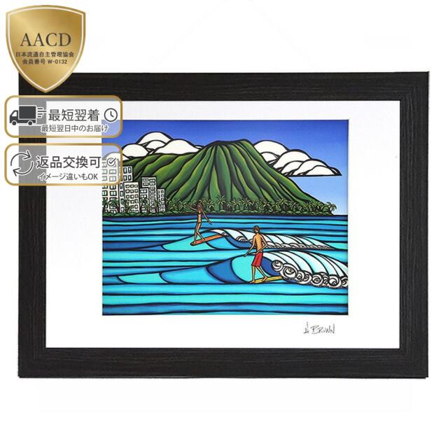 ヘザーブラウン HEATHER BROWN WAIKIKI LOGGING ART PRINT 絵画 サイン入り HB9201P[並行輸入/海外正規品/返品可]★クーポン5%OFF