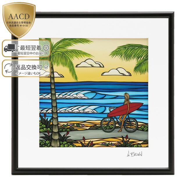 ヘザーブラウン／HEATHER BROWN ART PRINT W30.5×H30.5cm・BEACH