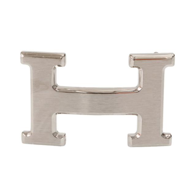 【タイムセール&クーポン5%OFF】エルメス／HERMES ベルトバックル 《H》 & レザーベルト セット・32mm・マットシルバー金具 ボックスカーフ×トーゴ リバーシブルベルト(ブラック×ゴールド) H073967CAAA／TOGO／NOIR*GOLD／SILVER金具[返品無料]