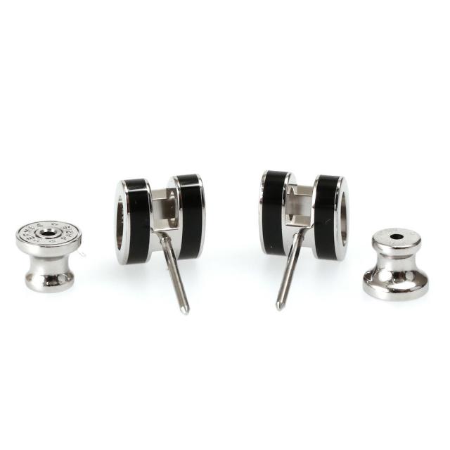 HERMES ピアス ポップアッシュミニブラックシルバー HERMES ピアス