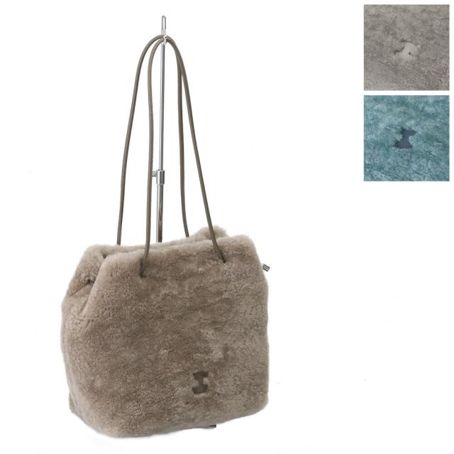 【タイムセール&クーポン5%OFF】イアクッチ／IACUCCI BIGLIA・ビリアー 巾着ボアバッグ・ハンド&ショルダーバッグ (クラウドブルー×ブルーベル・エクリュ×トープ・ペルラ×アコヤ) 4642／CLOUD BLUE*BLUE BELL・ECRU*TAUPE・PERLA*PERLA AKOYA／日本未入荷[返品無料]