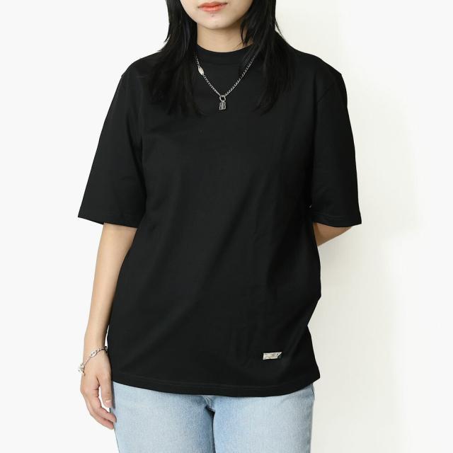 【クーポン5%OFF】ジルサンダー／JIL SANDER レディース ロゴ 半袖Tシャツ クルーネック (ブラック)J02GC0109 J20073 001／BLACK[返品無料]