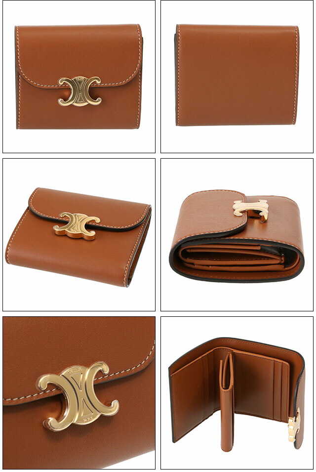 CELINE 三つ折り財布 ブラック⁄ブラウン セリーヌ 三つ折り 財布