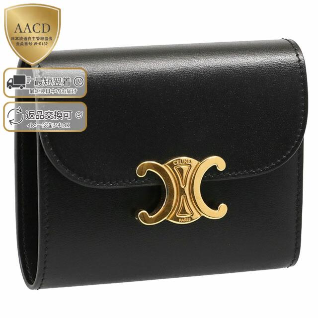 セリーヌ CELINE トリオンフ スモールウォレット シャイニーカーフスキン 3つ折り コンパクトウォレット 10D78 3DPV 38NO【並行輸入/海外正規品/返品可】★ポイント5倍