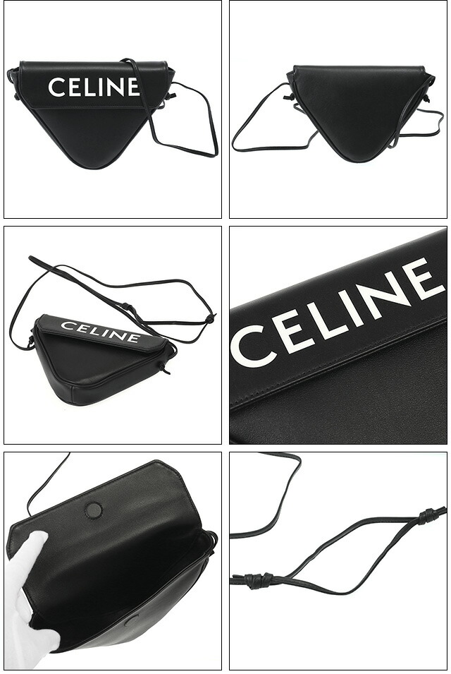 セリーヌ CELINE CELINEプリント トライアングルバッグ スムースカーフスキン ミディアム メッセンジャー ショルダー クロスボディ 19590 3DCS 38SI[並行輸入/海外正規品/返品可]★_2