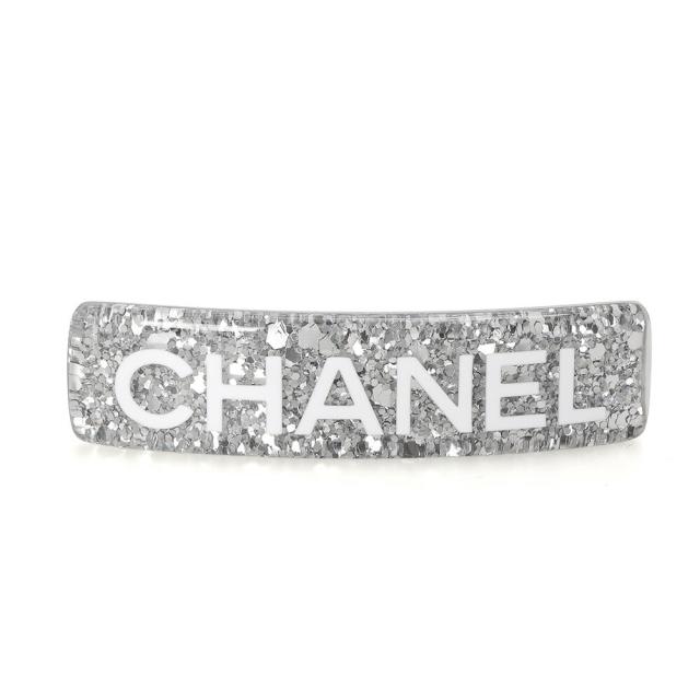 シャネル CHANEL ロゴ バレッタ ヘアクリップ ヘアアクセサリー シルバーラメ ABF135 B19302 NADHN[並行輸入/海外正規品/返品可]★クーポン5%OFF_1
