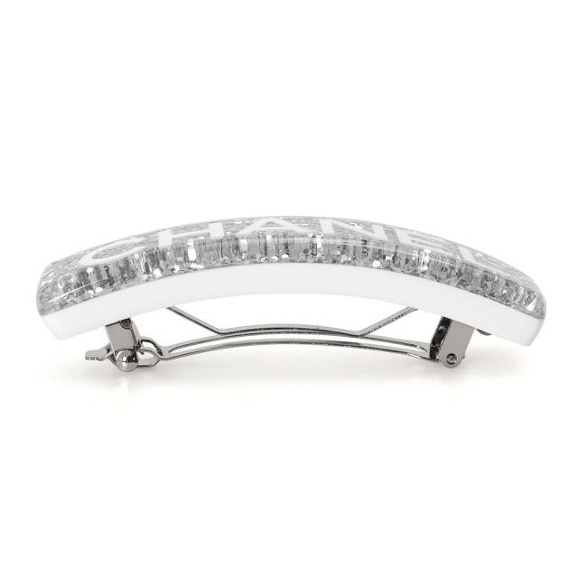 シャネル CHANEL ロゴ バレッタ ヘアクリップ ヘアアクセサリー シルバーラメ ABF135 B19302 NADHN[並行輸入/海外正規品/返品可]★クーポン5%OFF_5