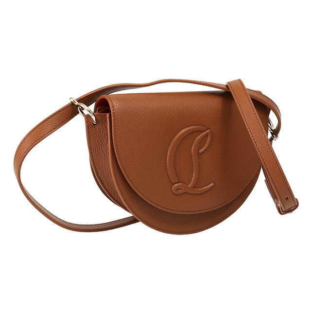 【12月SALE＆クーポン5%OFF】クリスチャンルブタン／CHRISTIAN LOUBOUTIN BY MY SIDE CROSSBODY ・バイマイサイドクロスボディ三日月形斜め掛けショルダーバッグ(ブラウン) 1245205 C131／CUOIO*CUOIO[返品無料]