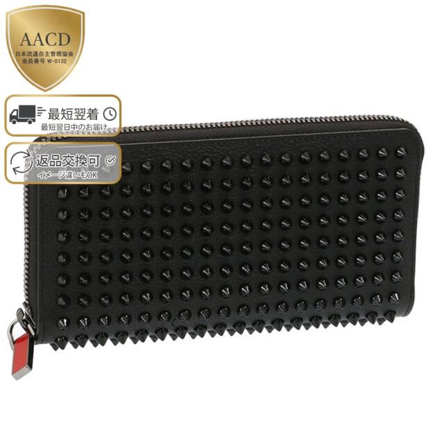 クリスチャンルブタン CHRISTIAN LOUBOUTIN M PANETTONE WALLET スパイクスタッズ ラウンドファスナー 長財布 1165044 CM53[並行輸入/海外正規品/返品可]★クーポン5%OFF
