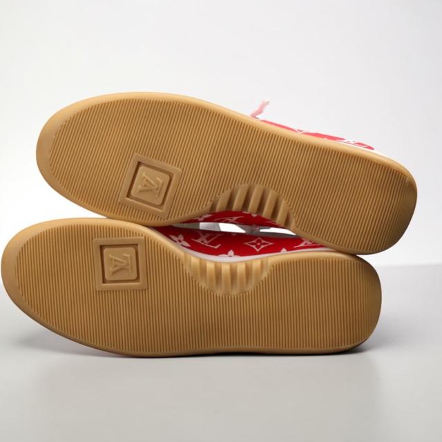 ルイ・ヴィトン×シュプリーム／LOUIS VUITTON × SUPREME ランウェイスニーカー メンズ レザー×モノグラム ローカットスニーカー(ホワイト) 1A3EQ5／サイズ 43.5(JP27.0)／[中古／Sランク]★クーポン5%OFF［返品不可]★クーポン5%OFF