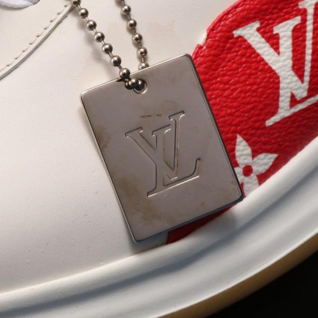 ルイ・ヴィトン×シュプリーム／LOUIS VUITTON × SUPREME ランウェイスニーカー メンズ レザー×モノグラム ローカットスニーカー(ホワイト) 1A3EQ5／サイズ 43.5(JP27.0)／[中古／Sランク]★クーポン5%OFF［返品不可]★クーポン5%OFF
