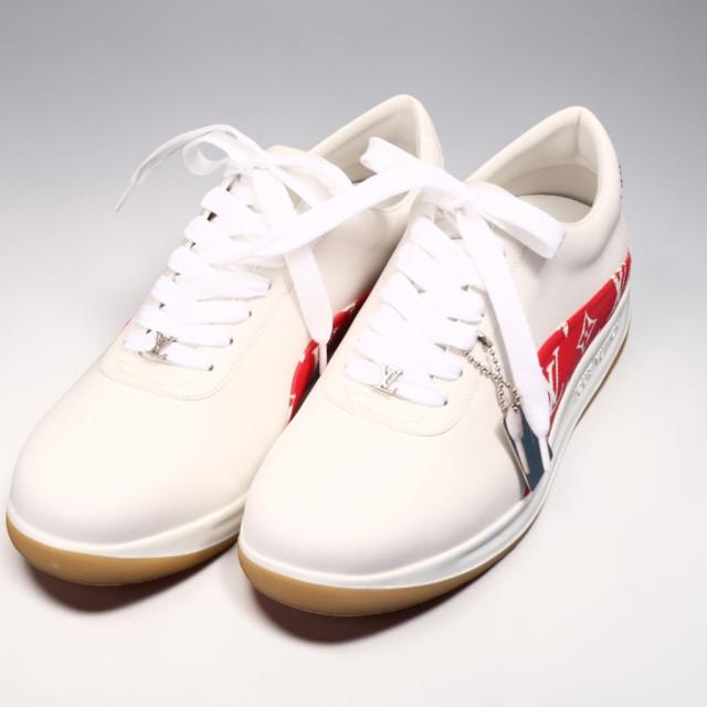 ルイ・ヴィトン×シュプリーム／LOUIS VUITTON × SUPREME ランウェイスニーカー メンズ レザー×モノグラム ローカットスニーカー(ホワイト) 1A3EQ5／サイズ 43.5(JP27.0)／[中古／Sランク]★クーポン5%OFF［返品不可]★クーポン5%OFF