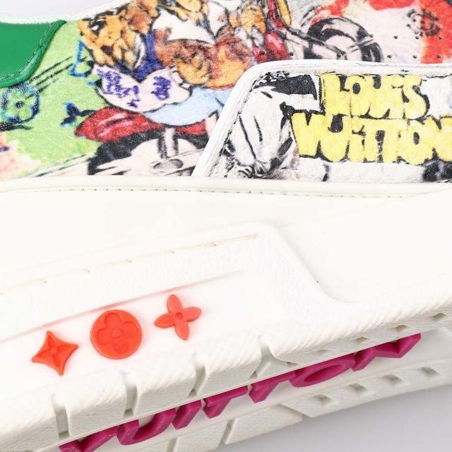 ルイ・ヴィトン／LOUIS VUITTON トレーナーライン スニーカー メンズ コミックプリント×レザー ローカットスニーカー(マルチカラー) 1AB9XI／サイズ UK11(JP29.5)／[中古／Aランク]★クーポン5%OFF［返品不可]★クーポン5%OFF_8