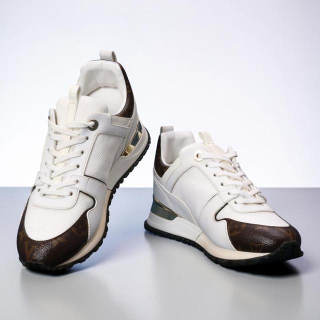 ルイ・ヴィトン／LOUIS VUITTON LVランウェイスニーカーレディース モノグラムパテントレザー×レザー・6.5cmインヒール 厚底スニーカー(ホワイト) ／1A4XNL／サイズ 36(JP22.5)／[中古／Aランク]★クーポン5%OFF［返品不可]★クーポン5%OFF