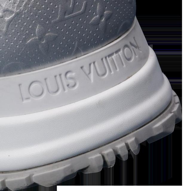 ルイ・ヴィトン／LOUIS VUITTON ランナウェイ スニーカーレザー×シグネチャー×メッシュ・レディース ローカット 厚底ウェッジソールスニーカー(ホワイト×シルバー) 1AHSPM／サイズ39(JP24.5)／[中古／SAランク]★［返品不可]★_9