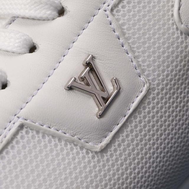 ルイ・ヴィトン／LOUIS VUITTON ランナウェイ スニーカーレザー×シグネチャー×メッシュ・レディース ローカット 厚底ウェッジソールスニーカー(ホワイト×シルバー) 1AHSPM／サイズ39(JP24.5)／[中古／SAランク]★［返品不可]★_10