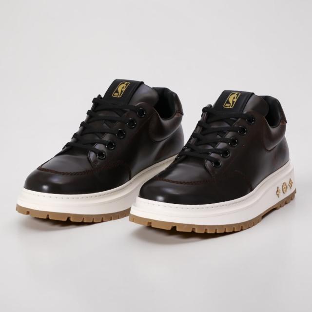 ルイ・ヴィトン×エヌビーエー／LOUIS VUITTON×NBAアベス・ダービースニーカー メンズ モノグラムレザー ローカットスニーカー (ブラウン) 1A8FU2／サイズ 43.5(JP27.0)／[中古／SAランク]★クーポン5%OFF［返品不可]★クーポン5%OFF_2