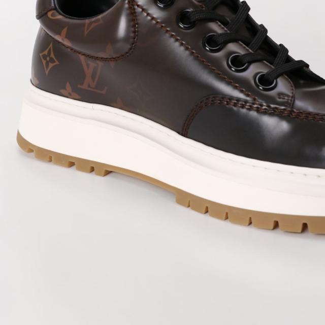 ルイ・ヴィトン×エヌビーエー／LOUIS VUITTON×NBAアベス・ダービースニーカー メンズ モノグラムレザー ローカットスニーカー (ブラウン) 1A8FU2／サイズ 43.5(JP27.0)／[中古／SAランク]★クーポン5%OFF［返品不可]★クーポン5%OFF_8