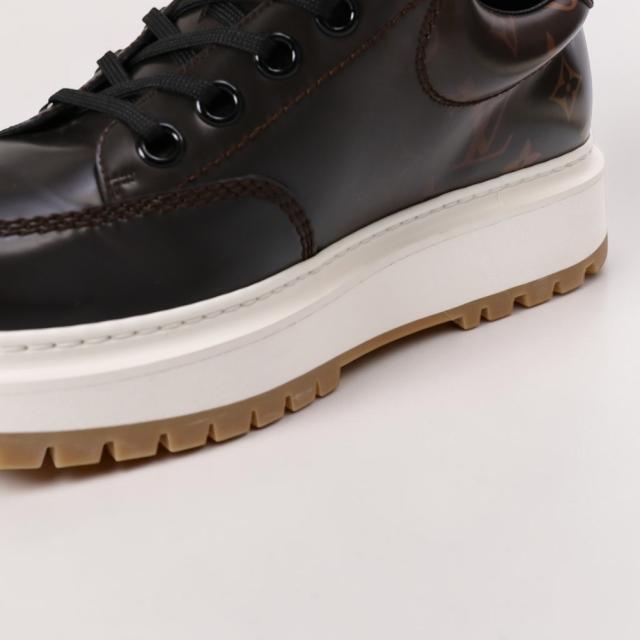 ルイ・ヴィトン×エヌビーエー／LOUIS VUITTON×NBAアベス・ダービースニーカー メンズ モノグラムレザー ローカットスニーカー (ブラウン) 1A8FU2／サイズ 43.5(JP27.0)／[中古／SAランク]★クーポン5%OFF［返品不可]★クーポン5%OFF_9