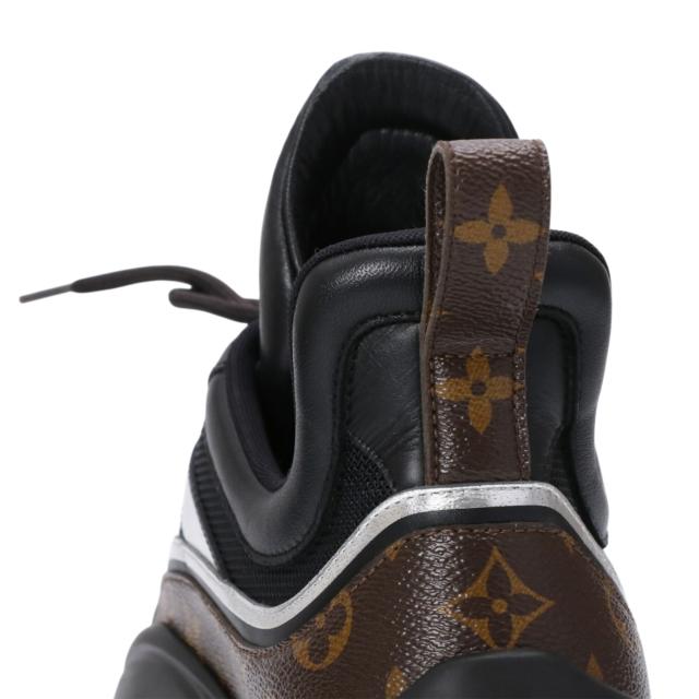 ルイ・ヴィトン／LOUIS VUITTON アーチライト 2.0 プラットフォーム スニーカーメンズ レザー×モノグラム・8.0cm 厚底シューズ ・スニーカー(ブラック) サイズ UK9(JP27.5)／1ABHZB／[中古／SAランク]★クーポン5%OFF［返品不可]★クーポン5%OFF