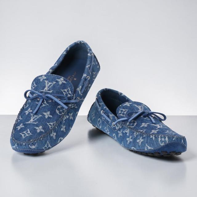 ルイ・ヴィトン／LOUIS VUITTON アリゾナライン デッキシューズメンズ モノグラムデニム (モノグラムデニム) ／1A4TT8／サイズ UK9(JP27.5)／[中古／SAランク]［返品不可]