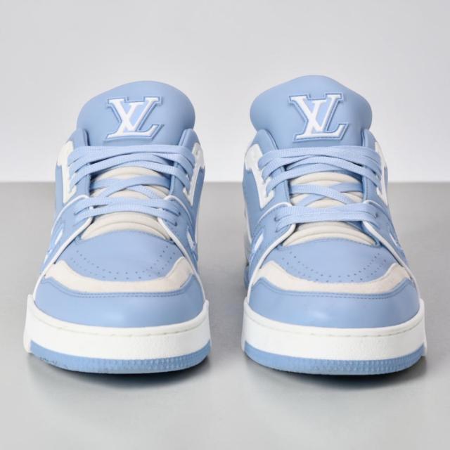 ルイ・ヴィトン／LOUIS VUITTON トレーナー スニーカー メンズ ローカットレザースニーカー(ライトブルー) ／1AAHSJ／サイズ UK6(JP25.0)／[中古／Aランク]［返品不可]_1