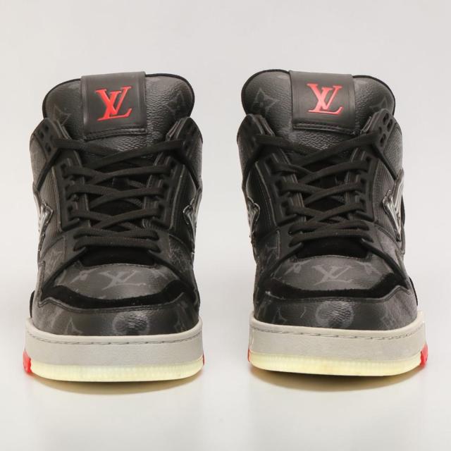 ルイ・ヴィトン／LOUIS VUITTON トレーナーライン スニーカーメンズ モノグラムキャンバス スニーカー(ブラック) 1A8AAA／サイズ UK7.5 (JP26.0)／GO0260／[中古／Aランク]［返品不可]_1