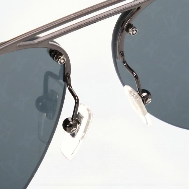 ルイ・ヴィトン／LOUIS VUITTON クロックワイズ・ダークガンモノグラム サングラス パイロットシェイプ・メンズ・レディース (ブラック)　Z1019E [中古／Sランク]［返品不可]_9