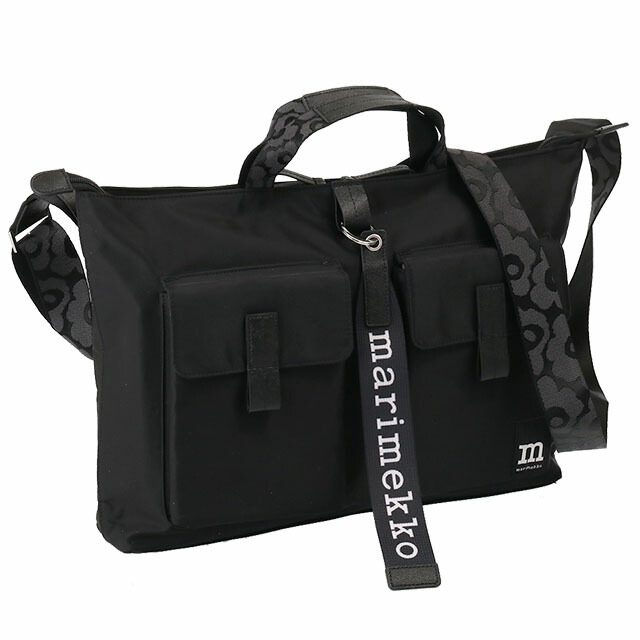 【タイムセール&クーポン5%OFF】マリメッコ／MARIMEKKO Everything Messenger Solid エブリシング メッセンジャー ソリッド2WAYショルダーバッグ＆ハンドバッグ(ブラック) 92327 009／BLACK[返品無料]