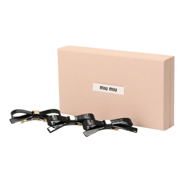 ミュウミュウ MIU MIU ヘアクリップ 3個セット パテントレザー バレッタ ヘアアクセサリー 髪留め 5IF208[並行輸入/海外正規品/返品可]★クーポン5%OFF_9