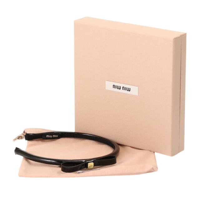 miumiu パテントレザー ヘッドバンド ピンク 正規品 極美品miumiu