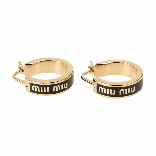 クーポン5%OFF】ミュウミュウ／MIU MIU エナメルメタル ピアス