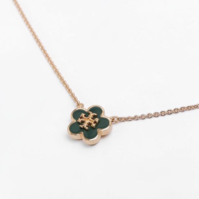 トリーバーチ／TORY BURCH フォーゲットミーノット エナメル フラワー ペンダント ネックレス 18K ニッケルフリー・キラ フラワーチャームネックレス (トリー×ダークケール) 147287 301／Tory Gold*Dark Kale_4