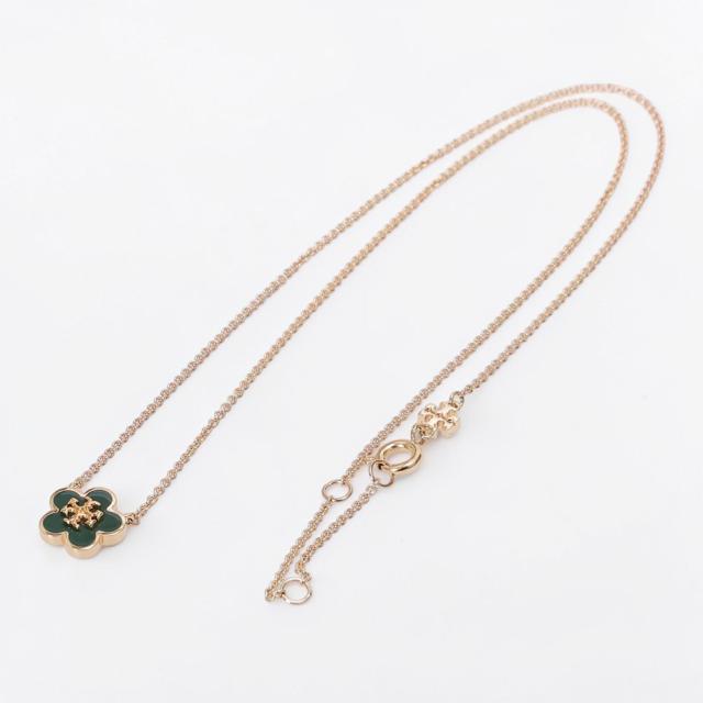 トリーバーチ／TORY BURCH フォーゲットミーノット エナメル フラワー ペンダント ネックレス 18K ニッケルフリー・キラ フラワーチャームネックレス (トリー×ダークケール) 147287 301／Tory Gold*Dark Kale_3