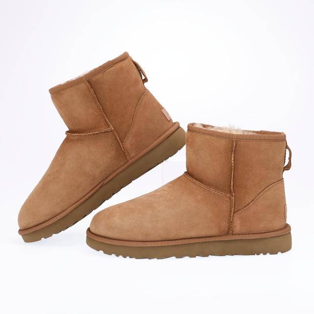 アグ／UGG CLASSIC MINI II・クラシック ミニ 2 レディース・スエード・撥水加工・アンクルブーツ・ムートンブーツ(チェストナット) 1016222 CHE／CHESTNUT[返品OK]_1