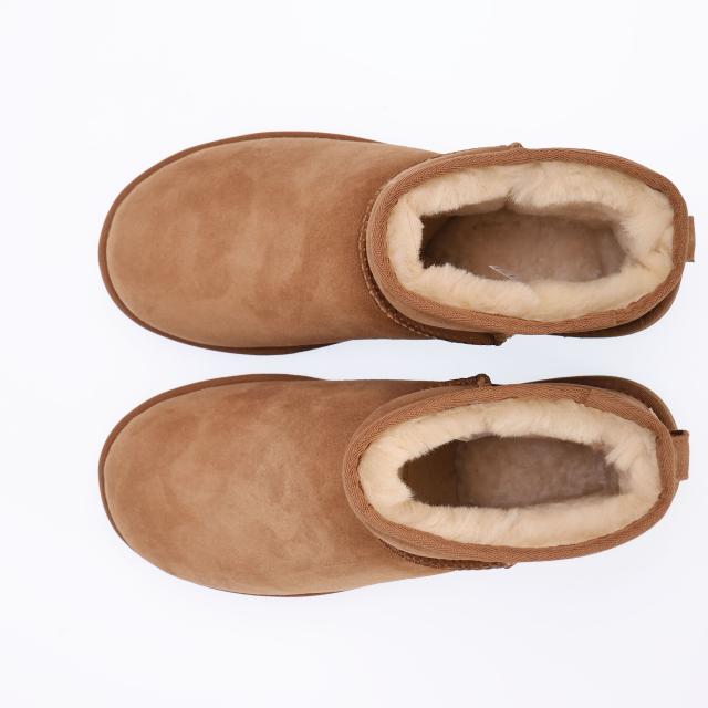 アグ／UGG CLASSIC MINI II・クラシック ミニ 2 レディース・スエード・撥水加工・アンクルブーツ・ムートンブーツ(チェストナット) 1016222 CHE／CHESTNUT[返品OK]_4