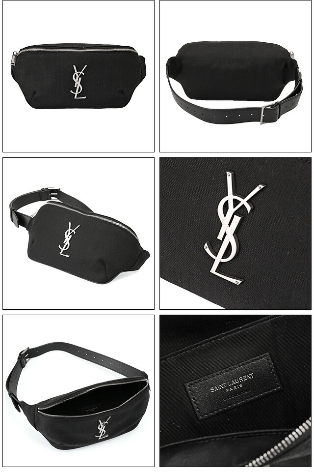 サンローランパリ SAINT LAURENT PARIS クラシックモノグラム ベルトバッグ キャンバス レザー ウエストバッグ ボディバッグ クロスボディバッグ 590076 GIV6E 1000[並行輸入/海外正規品/返品可]★クーポン5%OFF_2